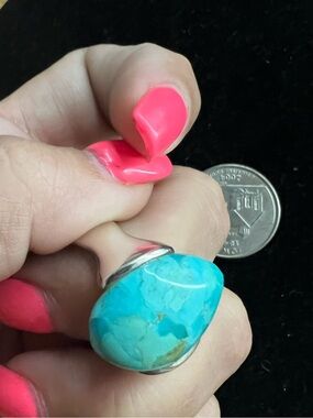 BARSE Sterling silver turquoise ring. SOLID AND HEAVY